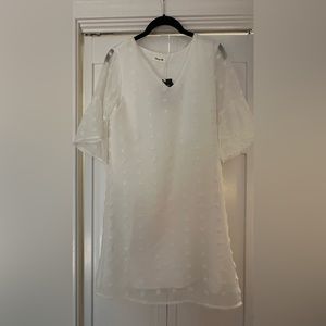 White flare dress